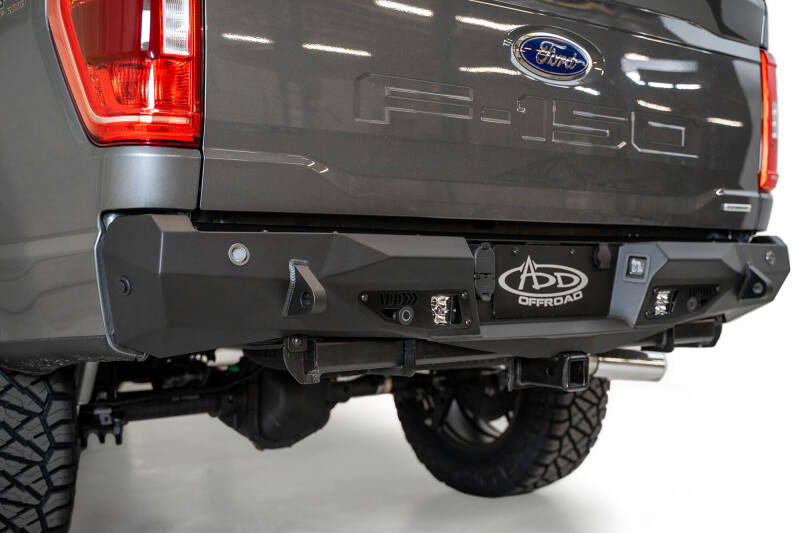 Ford F-150 Bumper - Rear - Addictive Desert Designs - Stealth Fighter - Hammer Black - `24-`27